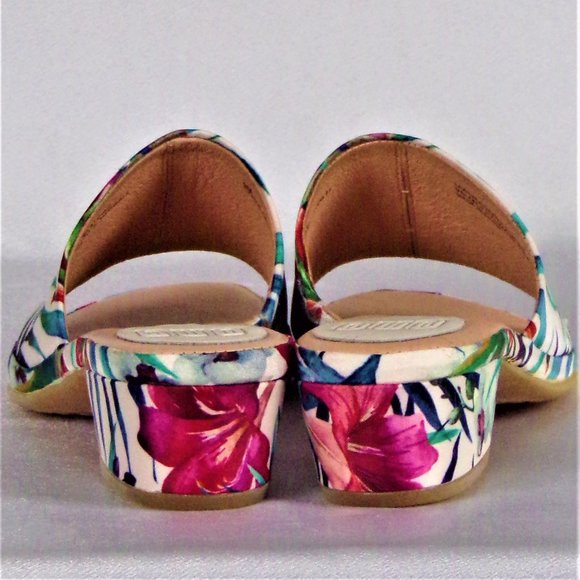 ONO 8M CARL 17 multicolor floral low-heel slide sandals leather uppers & linings - Picture 8 of 16
